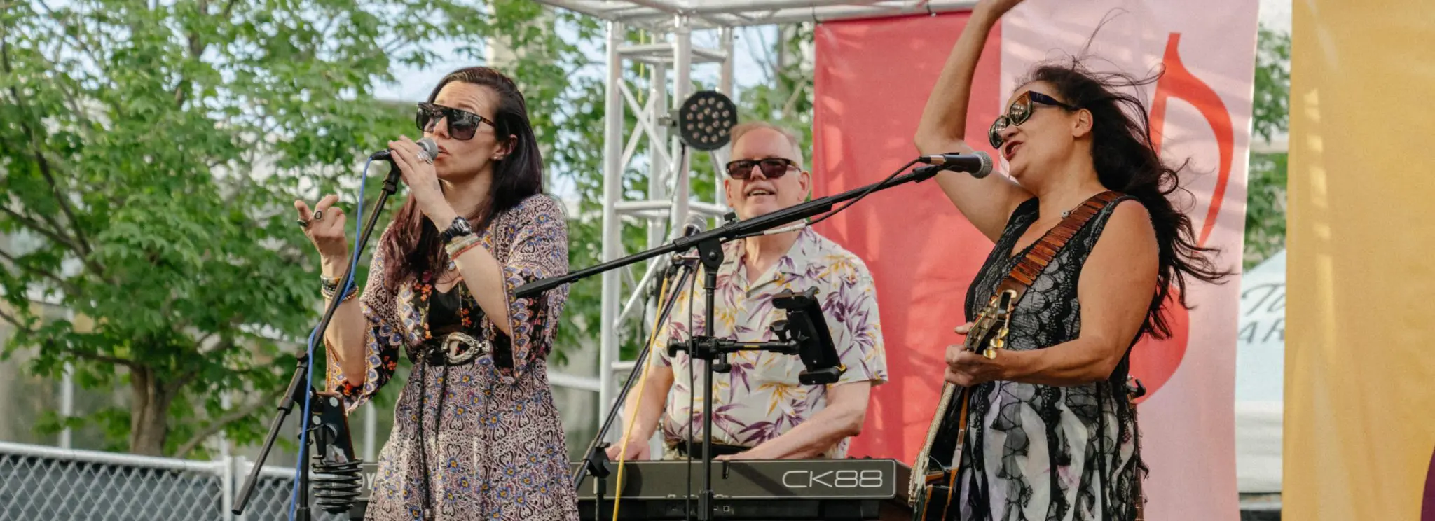 People singing on stage