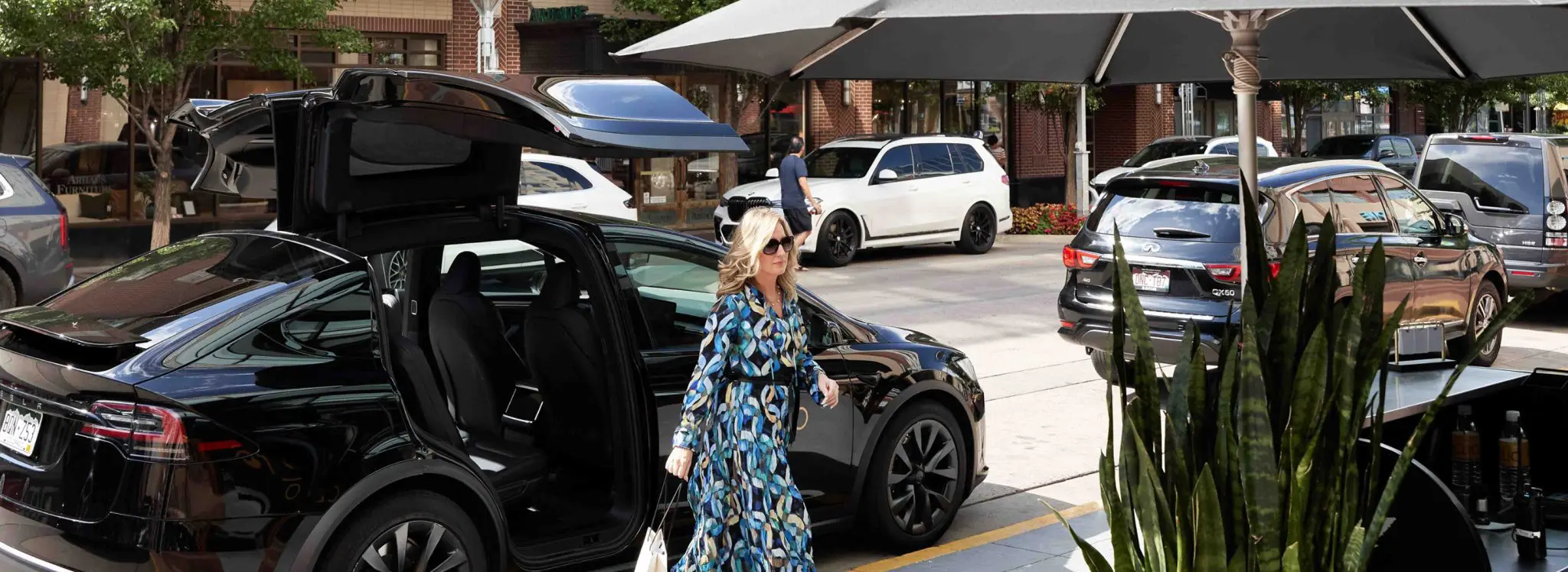 Person exiting a car