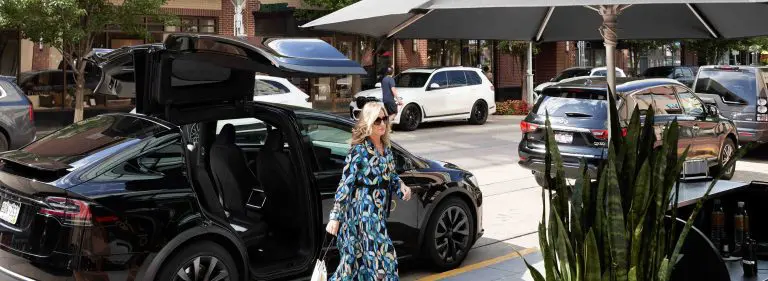 Person exiting a car