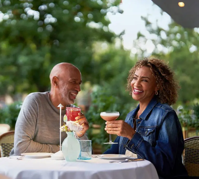 People having cocktails at a table