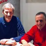 Two men, new owners of Pasta Pasta Pasta, pose for a photo.