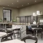 Restaurant interior, likely Chef Paul Nagan's Narrative, with bar and seating.