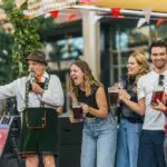 Cherry Creektoberfest: Attendees enjoy beer and entertainment at the festival.