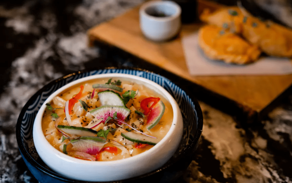 Delicious ceviche with watermelon radish and empanadas, a great choice for Denver Restaurant Week 2026.