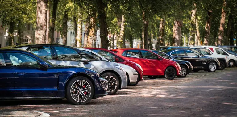 Cars in a parking lot
