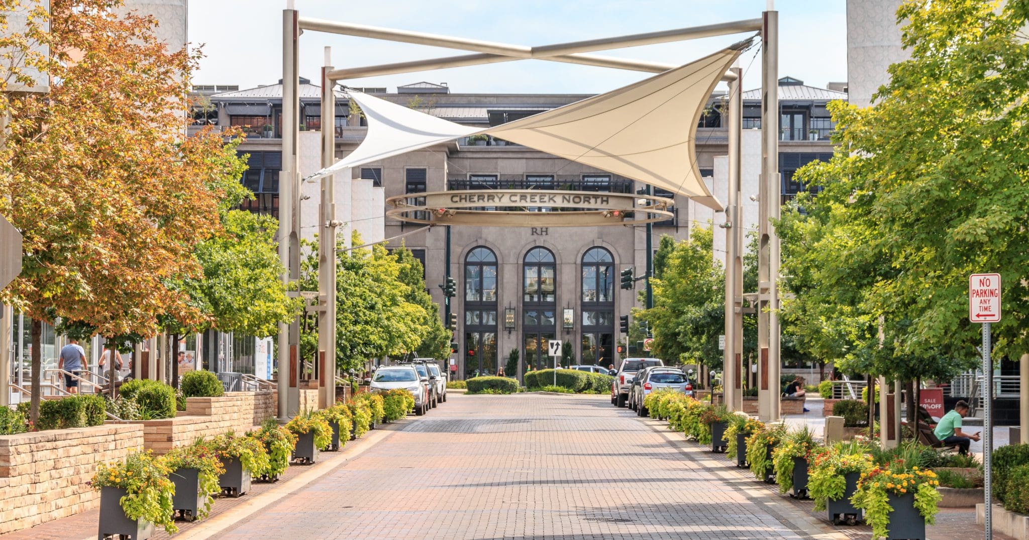 Empty business walkway