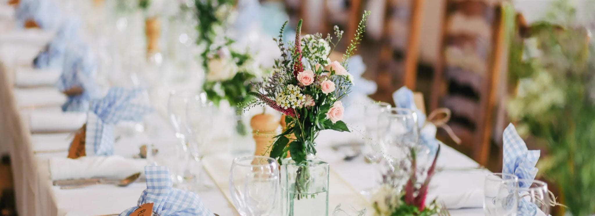 Banquet table for wedding