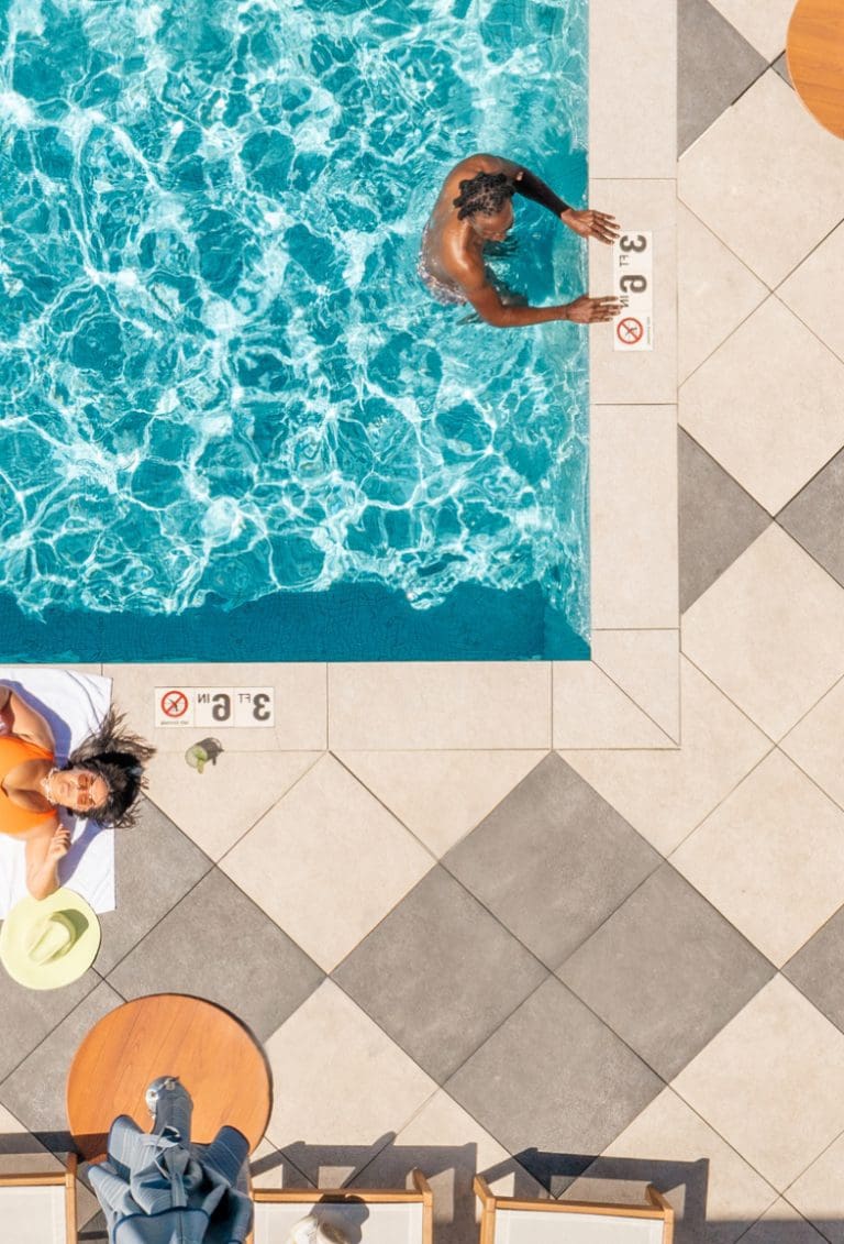 Person in a swimming pool