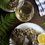 Image of clams and wine