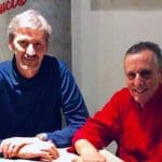 Two men, new owners of Pasta Pasta Pasta, pose for a photo.