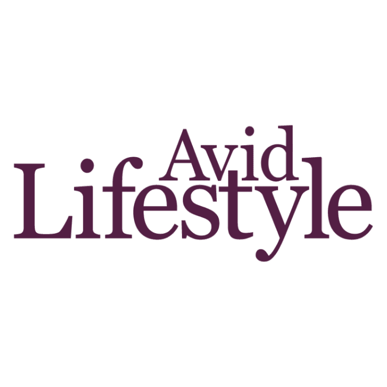 Avid Lifestyle logo in purple font on a black background.