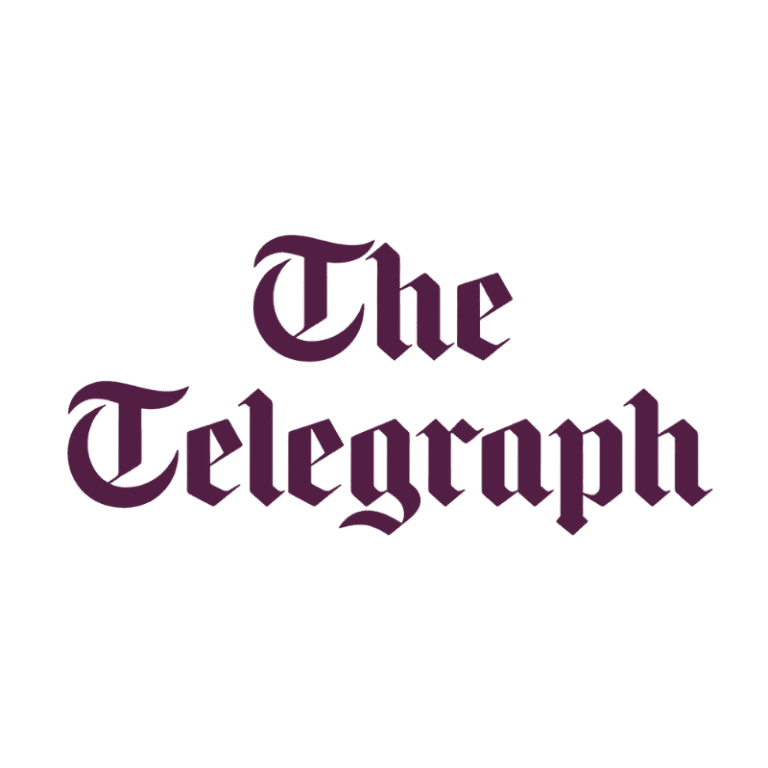 The Telegraph logo in purple font.