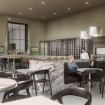 Restaurant interior, likely Chef Paul Nagan's Narrative, with bar and seating.